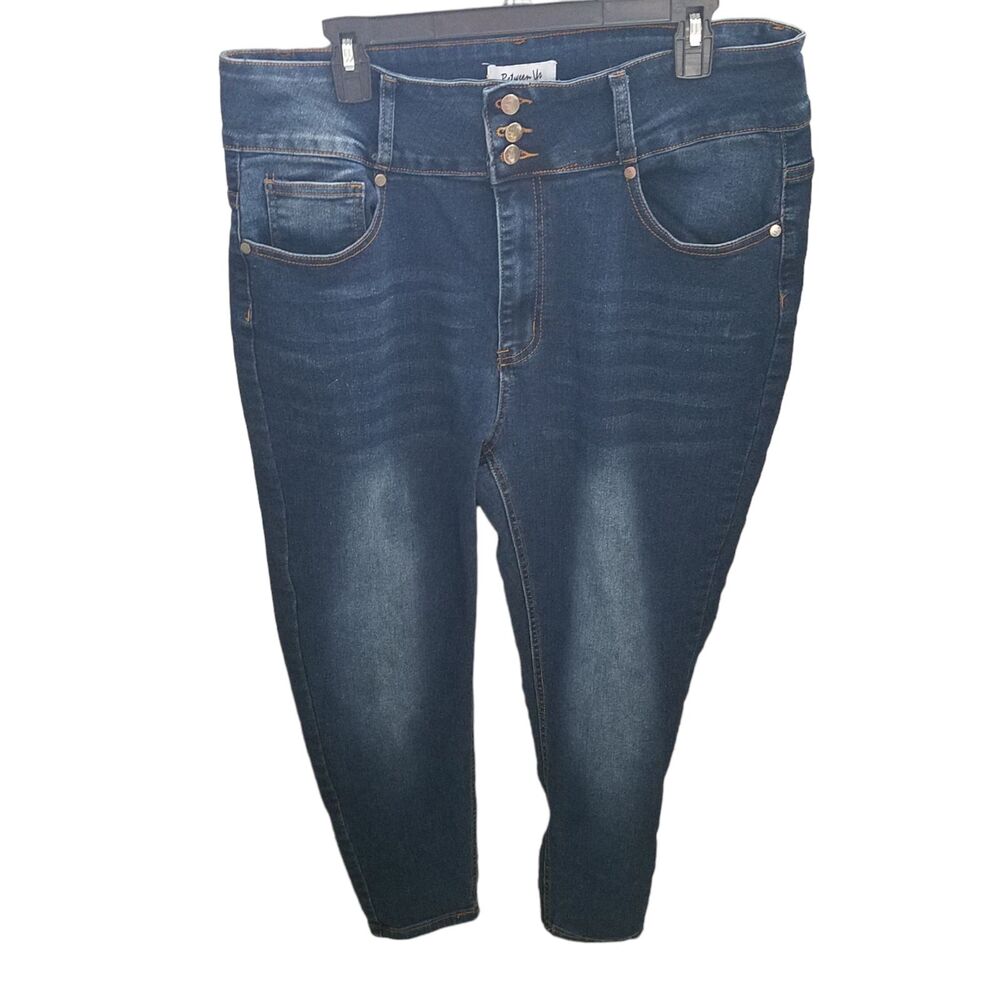 Between Us Womens Size 22 Blue Solid Skinny Jeans